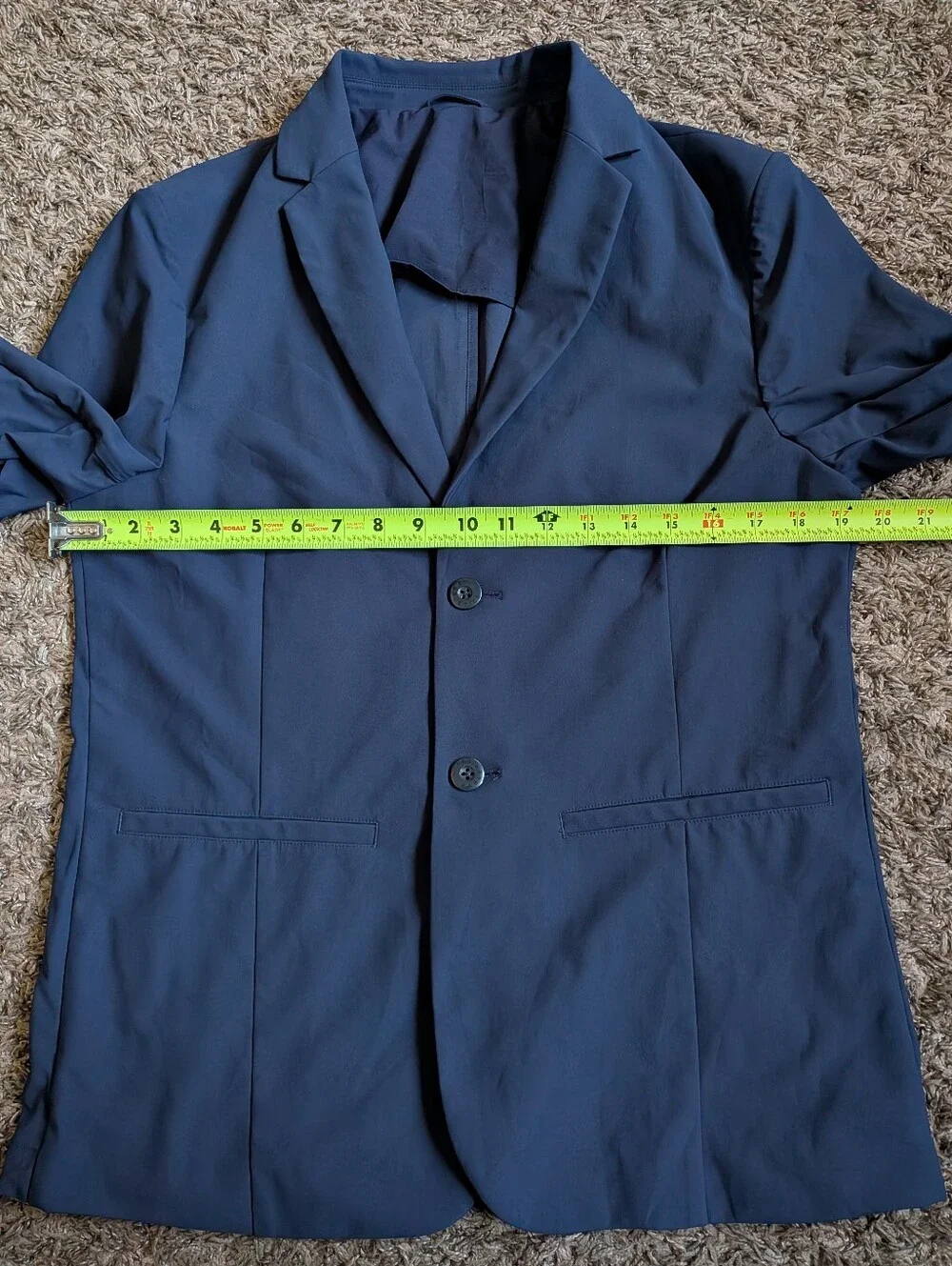 Fabletics Navy The Don Blazer 2-Button Jacket Men's S